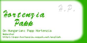 hortenzia papp business card